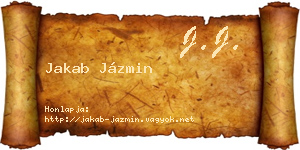Jakab Jázmin névjegykártya
